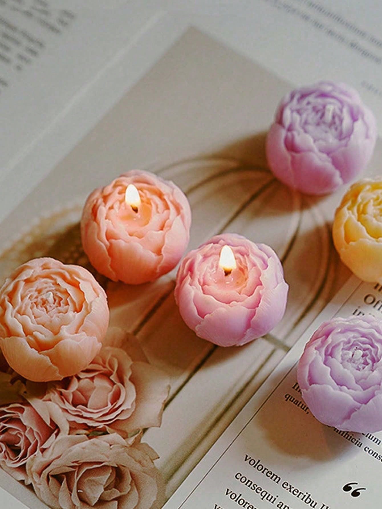 4pcs/Set Lilin Aroma Mawar Bua - Home Fragrance Homemade ulasan dan harga